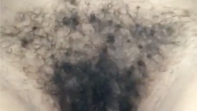 Woman loves her hairy pussy